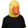 thumbnail image 1 of Duck Mask, Halloween Animal Deluxe Mask, Latex Motif, Yellow With Mask For Costume, 1 of 6