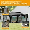 thumbnail image 4 of TOTAL Ourdoor 24ft×14ft Hardtop Gazebo,Aluminum Frame Canopy Galvanized Steel with Double Roof,Curtain & Netting for Patio Deck Backyard, Gray, 4 of 9