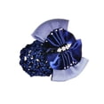 thumbnail image 1 of pitrice Cloth Women Hair Bun Cover Net Easy To And Comfortable For Wear Snood Net Barrette Mesh Clip Striped Blue, 1 of 6