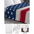 thumbnail image 5 of TwinSize Flat Sheet Only, Wooden American Flag Soft Brushed Microfiber Bed Sheets, Independence Day Star Striped Flag Hotel Quality Breathable Bedding Top Sheet, Easy Care, 66"x96", 5 of 9