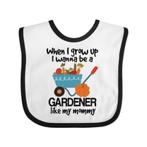 Inktastic Gardening Future Gardener Like Mommy Boys or Girls Baby Bib