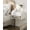 White Rhombus, variant on Modern Floating Bedside Table, Wall Mounted Nightstand with Rattan Drawer, Compact Floating Storage Shelf