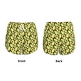 thumbnail image 3 of Balery Avocado Pattern Women's Running Shorts with Liner 2 Pockets Elastic Workout Athletic Gym Yoga Shorts-Medium, 3 of 7