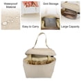 thumbnail image 4 of Unique Bargains Cosmetic Bag Travel Makeup Bag Cosmetic Brush Organizer Storage Bag for Women Beige 4.72"x2.36"x4.33", 4 of 7