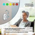 thumbnail image 4 of Campana de llamada de emergencia, sistema de alarma de vida en el hogar para pacientes mayores, buscapersonas para cuidadores, botón de llamada inalámbrico, 4 of 5
