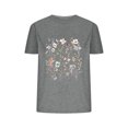 thumbnail image 1 of Camisetas de Verano de Mujer Pequeña Flor Impresa Cuello Redondo Manga Corta Superior, Verano Superior de las Mujeres, 1 of 4