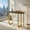 Black, variant on Demi Bonn 42-Inch Modern Entryway Table, Faux Marble Top & Golden Lacquered Metal Frame, White