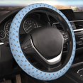 thumbnail image 5 of Rateoe French Bulldog2 Pattern Elastic Stretch Steering Wheel Cover, Universal 15 inch, Microfiber Breathable , Anti-Slip, Odorless, Easy Carry, 5 of 6
