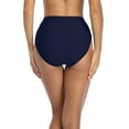 thumbnail image 4 of Women's Swimsuit Bottoms Solid Color Ruched Bikini Briefs Side Pleats, 4 of 5