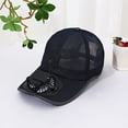 thumbnail image 1 of FHBVT USB Rechargeable Fan Sun Hat Type-C Charging 650mAh Battery 360°Rotatable Fan 3 Wind Speeds Breathable Mesh Fabric Adjustable Circumference (54-59cm) for Outdoor Sport Hiking Travel Summer Sun, 1 of 6