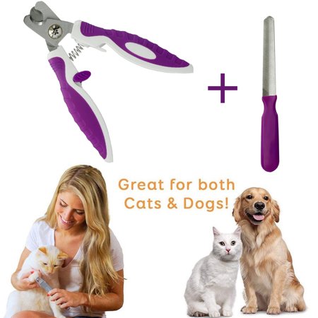 TureClos Pets Dogs Cats Stainless Steel Nail Clippers Scissors Files Claw Trimmer Cutter Grooming Tools Set