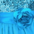 thumbnail image 5 of Zanarzt Girls Birthday Party Dress Summer Dress Kids Girls Floral Bridesmaid Pageant Gown Birthday Party Wedding Dress Sky Blue,5-6 Years, 5 of 6