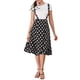 thumbnail image 2 of Faldas de tirantes ajustables de lunares para mujer Inspire Chic XS negras, 2 of 8