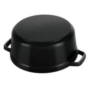 Staub Cast Iron 4-qt Round Cocotte - Matte Black