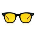 thumbnail image 3 of Mens Hipster Vintage Classic Horn Rim Hustler Plastic Sunglasses Black - Orange, 3 of 8