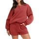 thumbnail image 1 of Puntoco Mujeres Moda Cuello Redondo Blusa Manga Larga Tops Sudadera Pantalones Cortos Casual Traje Conjuntos Puntoco Puntoco-3311, 1 of 4