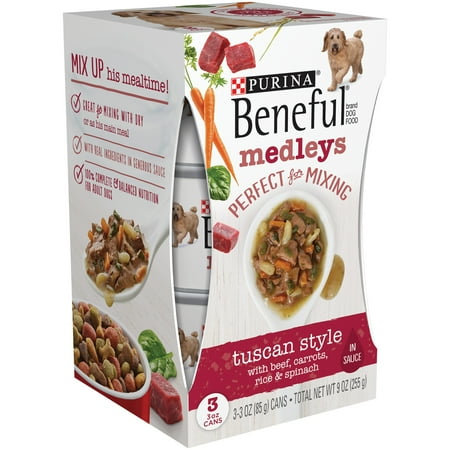 Purina Beneful Tuscan Style Medleys Dog Food 3-3 oz. Cans
