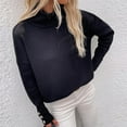 thumbnail image 4 of ShomPort Women's Fall Turtleneck Sweaters Casual Solid Color Long Sleeve Knitted Pullover Jumper Tops, 4 of 8