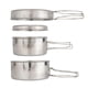 thumbnail image 5 of Set de Ollas y Sartenes para Acampar, 4 Piezas de Utensilios de Cocina en Acero Inoxidable, 5 of 9
