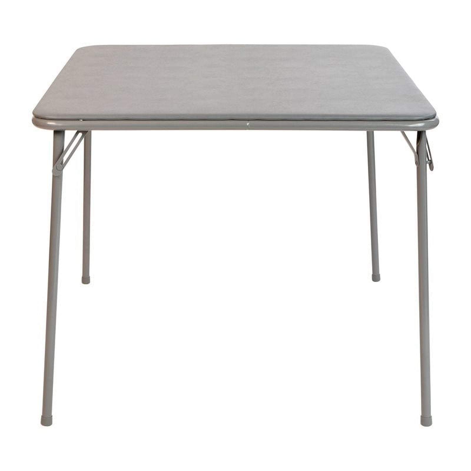 Flash Furniture Gray Folding Card Table Lightweight Portable Folding Table with Collapsible Legs