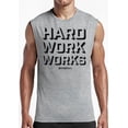thumbnail image 2 of Gymish Hard Work Works Workout Muscle Tank Top – Funny Gym Tank for Men, Sleeveless Lifting Shirt, Men’s Athletic Gym Wear, 2 of 5