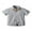 Grey Plaid, variant on Toddler Baby Little Boys Button Down Hawaiian Shirts Short Sleeve Gentleman Dress Shirt with Bowtie