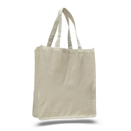 Natural Canvas Tote Bags Craft - Eco-Friendly Large Canvas Travel Tote Set of 6 (Natural)