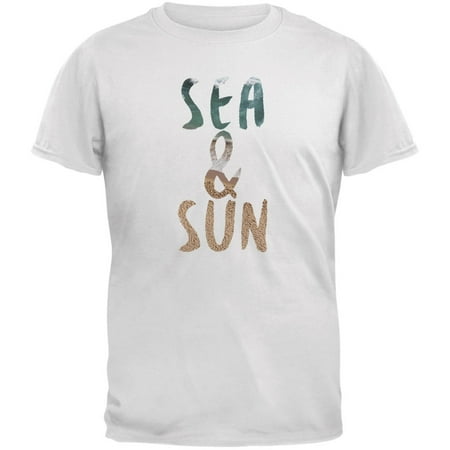 Sea & Sun Summer Beach White Adult T-Shirt