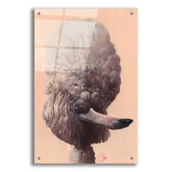 Epic Art 'Poodle' by Thomas Fluharty, Acrylic Glass Wall Art, 24"x36"