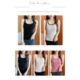 thumbnail image 2 of Minnieouse Ropa interior térmica para mujer, algodón grueso, deportes al aire libre de invierno, esquí, Snowboard, chaleco esculpido sin costuras, Tops Camisetas sin mangas Café Minnieouse AP013423-06, 2 of 6