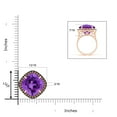 thumbnail image 4 of ANGARA Natural Claw-Set Cushion 8 ct Amethyst Halo Ring with Filigree in 14K Rose Gold for Women (Size-13mm) | February Birthstone, Anniversary, Jewelry Gift for Women | Natural Amethyst Ring, 4 of 8