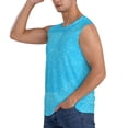thumbnail image 3 of Easygdp Sky Blue Glitter Men's Breathable Tank Tops Sleeveless Sporty T Shirts for Basketball, Mountaineering, Bodybuilding -3X-Large, 3 of 8