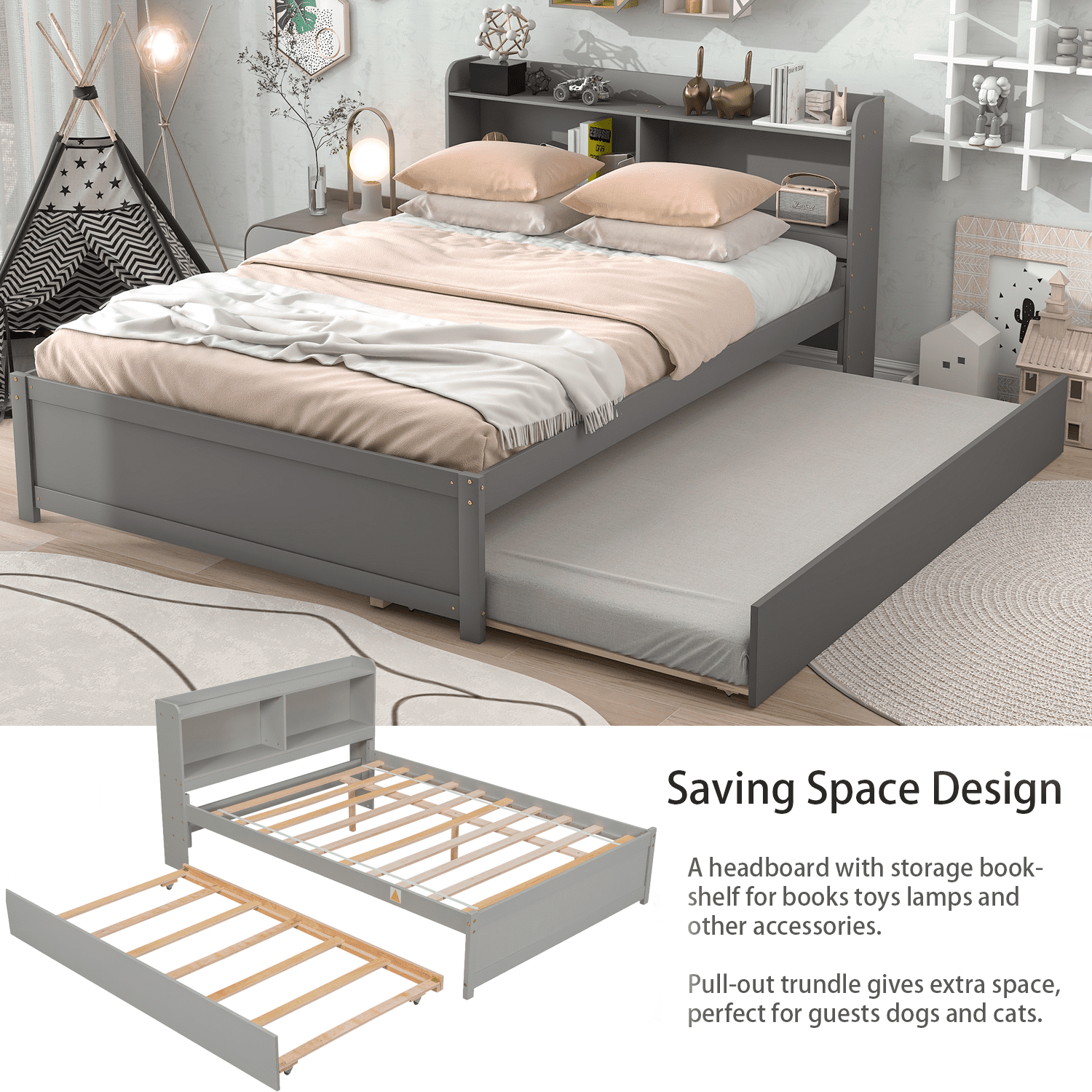 Full pull top out bed