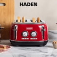 thumbnail image 2 of Haden Dorset Tostadora de Acero Inoxidable con Ranura Ancha para 4 Rebanadas, Rojo Rectory, 2 of 5