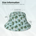 thumbnail image 3 of Yiaed Flamingos And Palms Print Reflective Stripe Bucket Hat Unisex Funny Outdoor Fisherman Cap Beach Sun Hat, 3 of 5