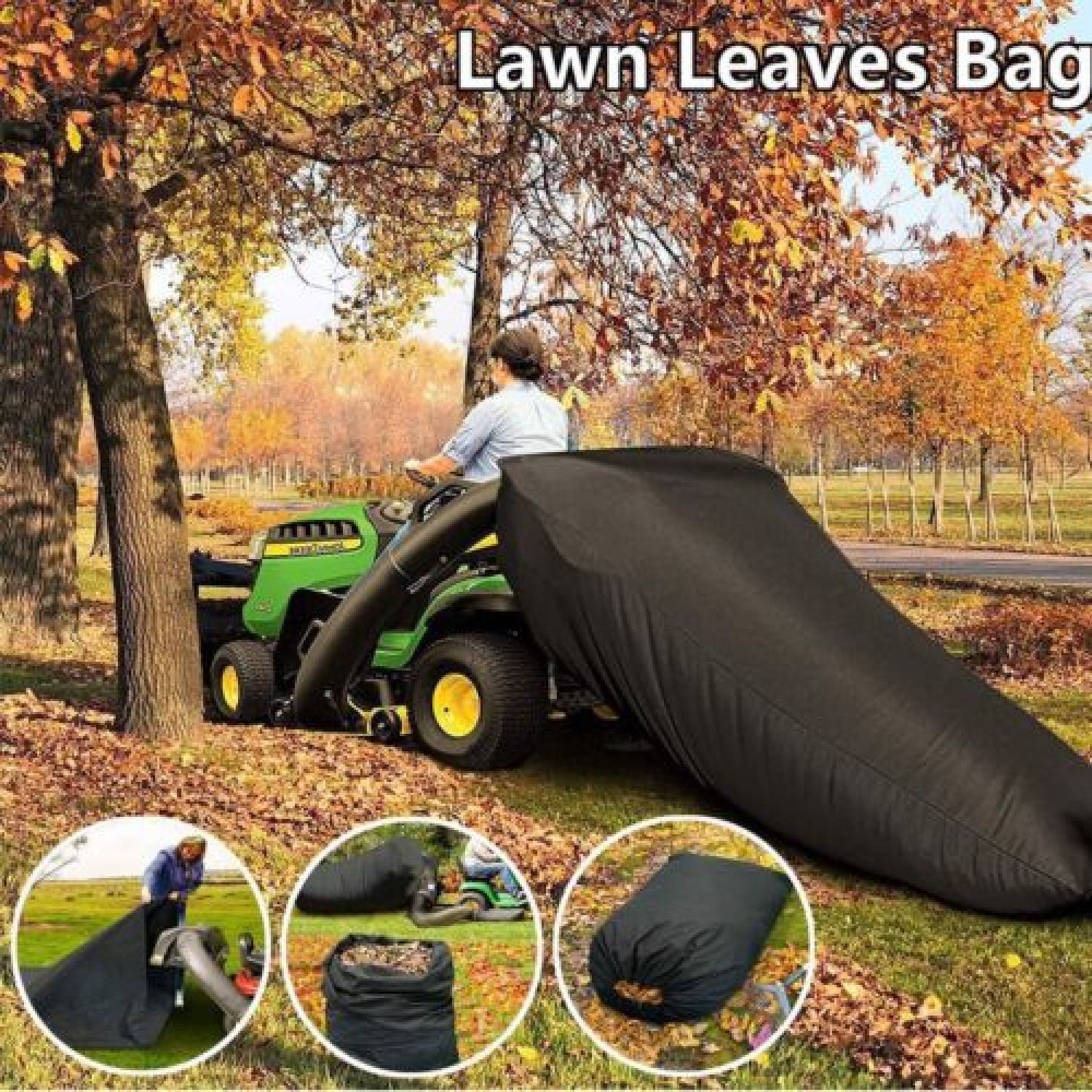 210D Lawn Tractor Leaf Bag 54 Cubic Feet Riding Mower Grass Sweeper