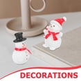 thumbnail image 3 of OUNONA 20-Piece Christmas Snowman Ornament Set, Multi-Resin Mini Holiday Figurines for Tree Decoration and Home Festive Decor, 3 of 7