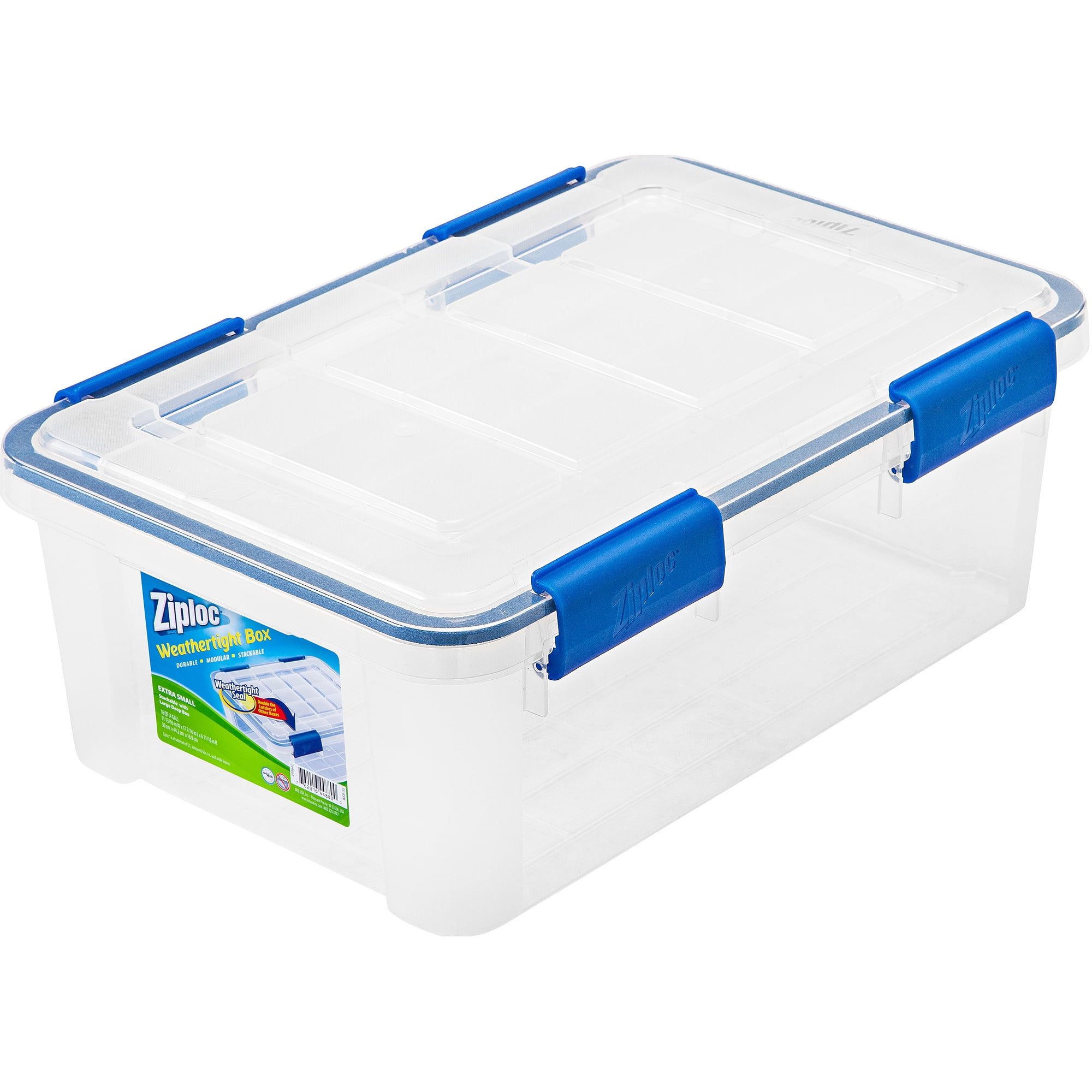 Ziploc 60 Qt 15 Gal Weathershield Storage Box Clear Com