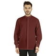 thumbnail image 1 of Bestman Mens Solid Shirt Mandarin Collar Long Sleeve Button-Up Formal Shirts Office Wear, 1 of 7