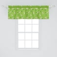 thumbnail image 2 of Ambesonne Bunny Window Valance, Pattern with Rabbits Carrots, 54" X 18", Lime Green Multicolor, 2 of 3