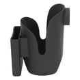 thumbnail image 4 of Suodoka Universal Stroller Cup Holder Adjustable Baby Carriage Bottle Organizer with Phone Slot Black Plastic ABS 6.30 in / 16 cm, 4 of 9