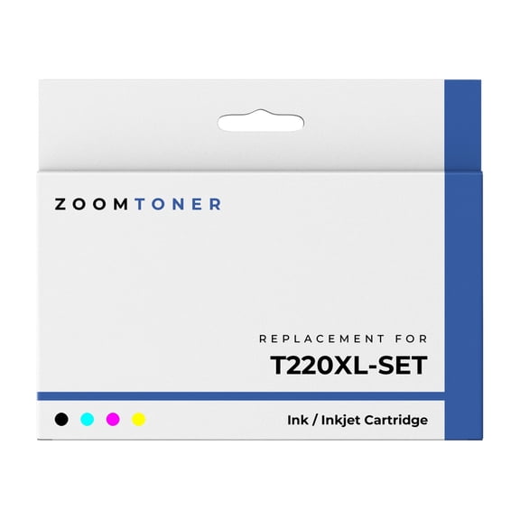 Zoomtoner Compatible with Epson T220XL SET Ink / Inkjet Cartridge - Regular Yield - Black Cyan Magenta Yellow