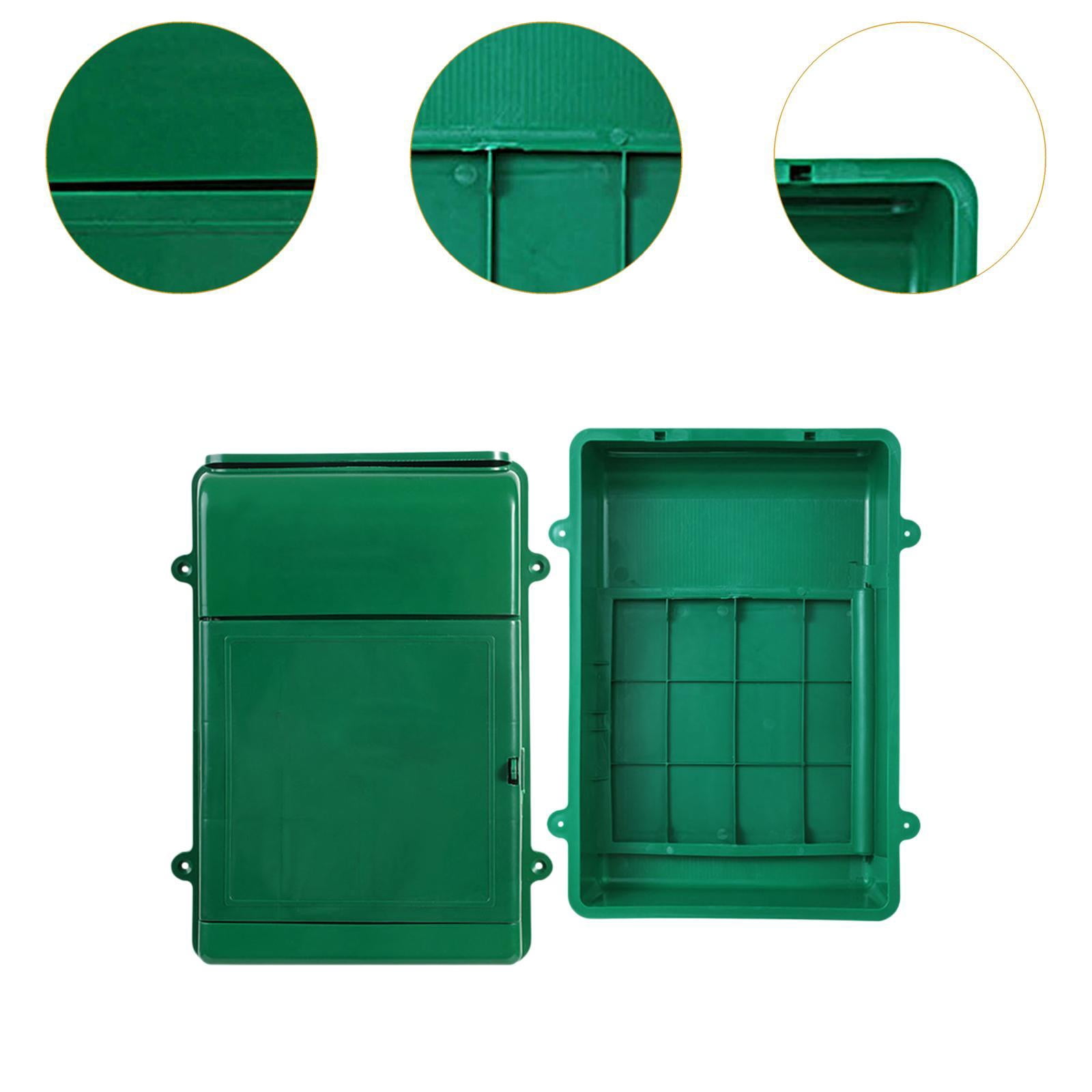 Baoblaze Wall Mounted Mailbox with Lock Ballot Box Multifunctional Suggestion Case Organizer 34.5x26x10cm Letter Box for Hotel Business Green
