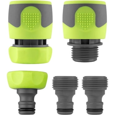 Flexzilla Garden Hose Quick-Connect Fittings, 5-Piece Coupler & Plug Kit