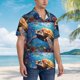 thumbnail image 3 of Fotbe Colorful Underwater Sea Turtle Camisa Hawaiana para Hombre Unisex – Camisa Casual de Verano con Botones de Manga Corta de Algodón y Lino,Large, 3 of 7