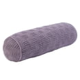 thumbnail image 3 of Mainstays 6" x 18" Violet Cotton Knit Bolster Decorative Pillow, 3 of 5