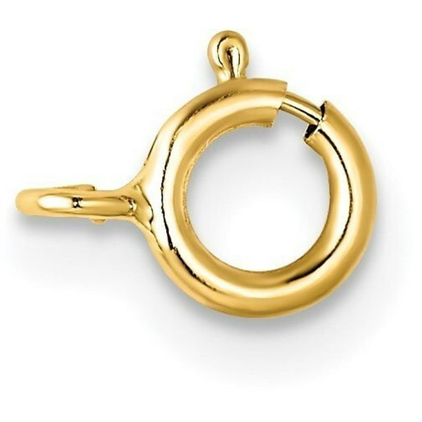 5mm 14k Yellow Gold Standard Weight Spring Ring Clasp - Walmart.com ...