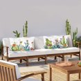 thumbnail image 2 of Tropical Cactus Throw Pillow Covers 18 x 18 Inch Floral Leaf Succulent Plants Outdoor Decorative Pillows Soft Velvet Cushion Cases for Couch Sofa Bed Home Decor Set of 4, 2 of 6