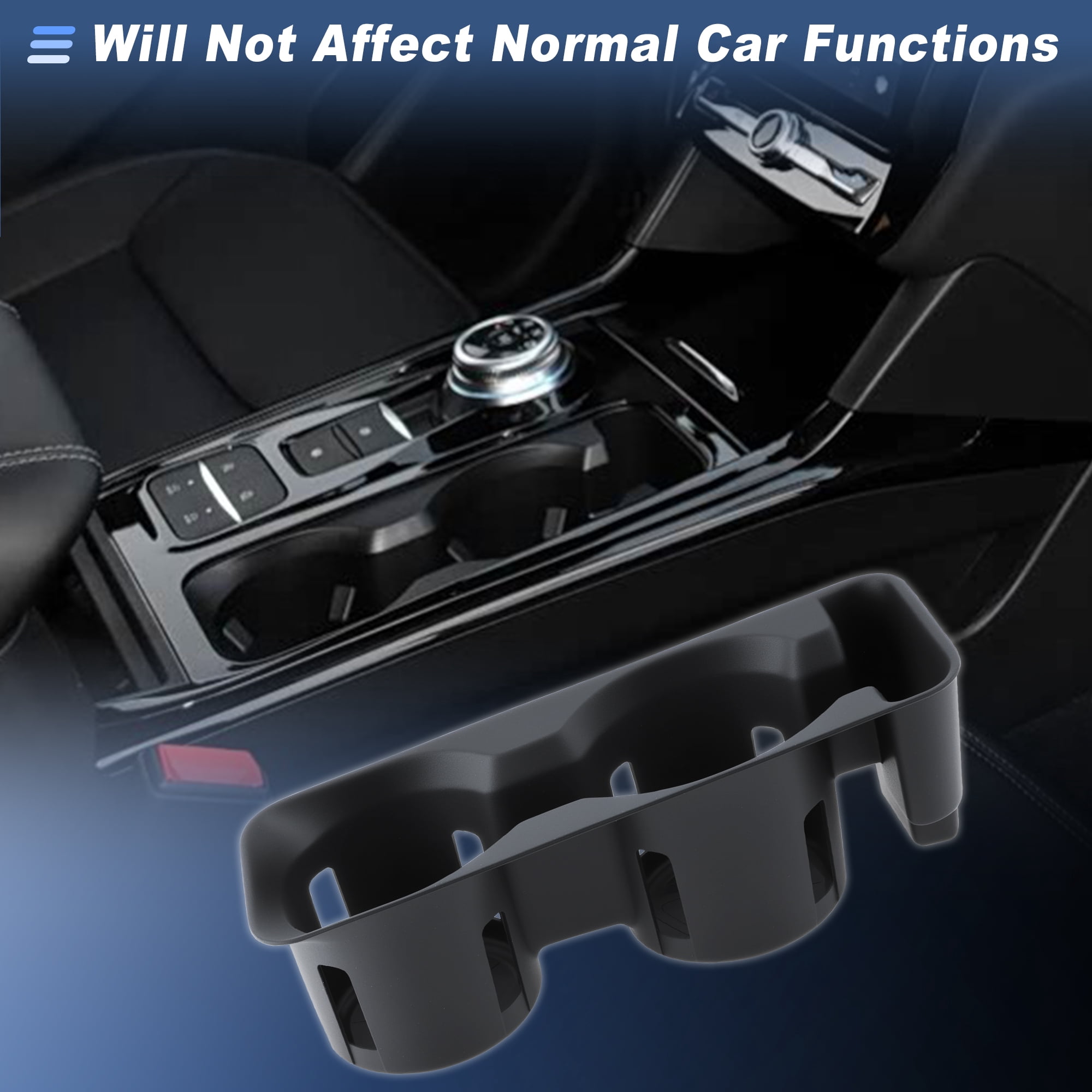 Unique Bargains Front Center Console Cup Holder Insert for Ford Explorer 2020 2021 2022 2023 2024 Middle Armrest Console Drink Holder Organizer Non-Slip