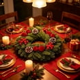 thumbnail image 6 of Bcylexb Christmas Wreaths for Front Door, 15.8" Realistic Decorative Pine Wreaths with Ball Winter Holiday Decor for Outdoor Window Door Home, 6 of 6